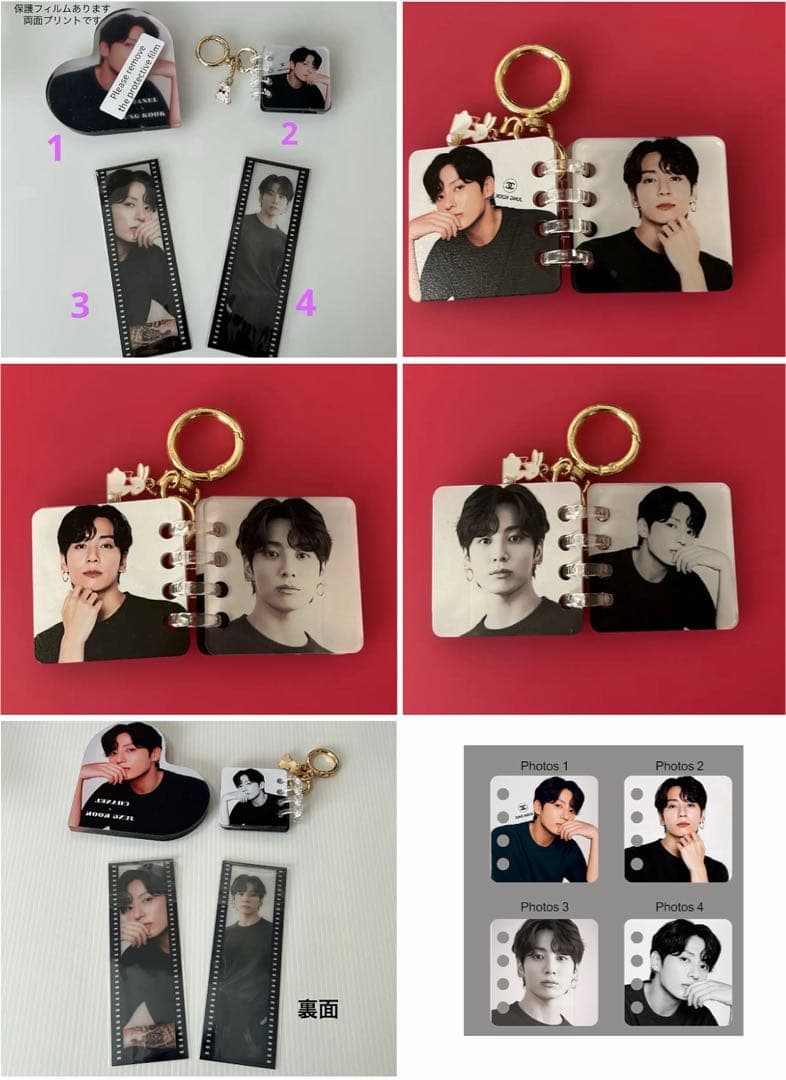 BTS Jungkook ロングステッカー・フィルムブックマーク・ましかくフォト