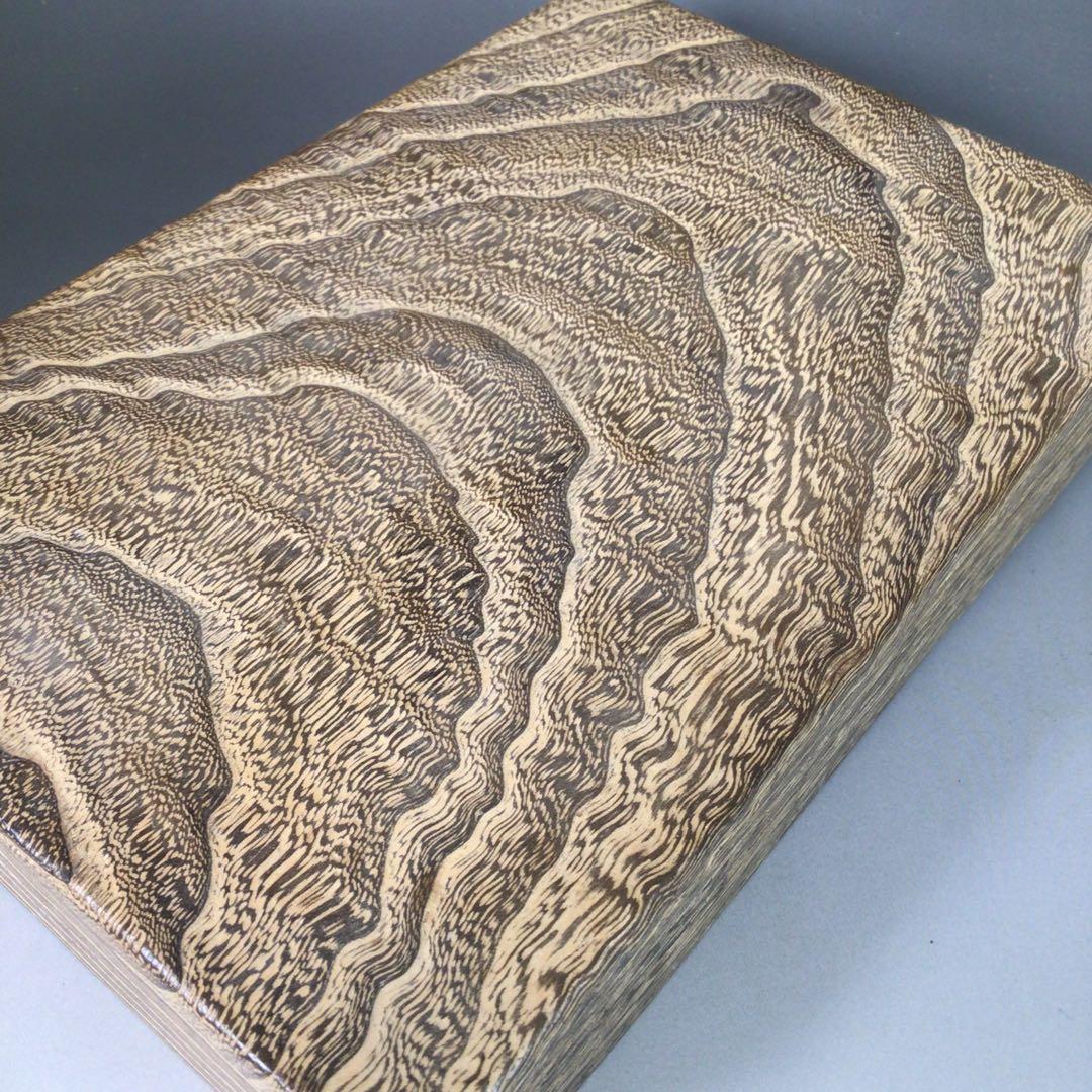 Ｒ８５８　茶箱　『指物師　大崎雄斉作』『焼桐』『利休茶箱』　紙箱　茶道具