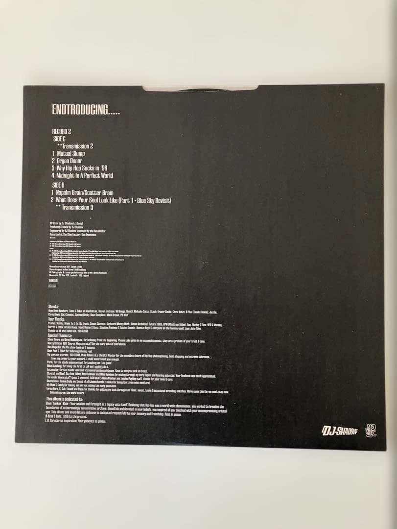 Endtroducing...DJ Shadow オリジナルUK盤LP 見開き