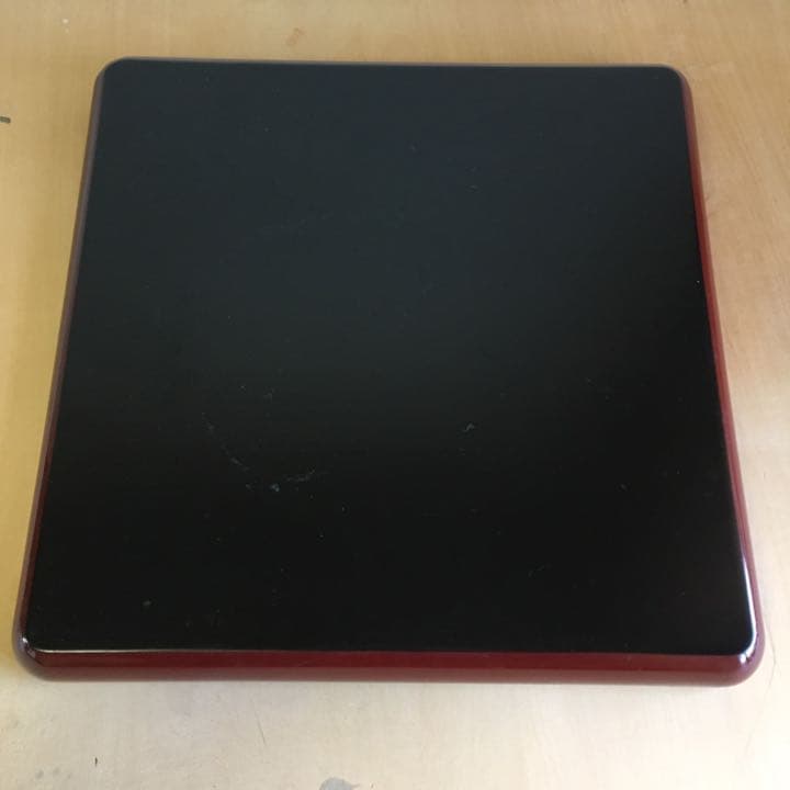 正方形の漆のお盆  5膳セット