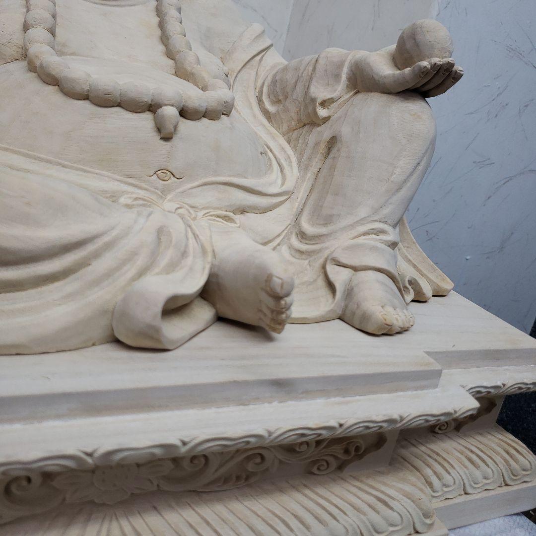 Ｂフライデー　縁起物 七福神楠材１木造り 特上彫り布袋座像★福徳円満 ほていさん