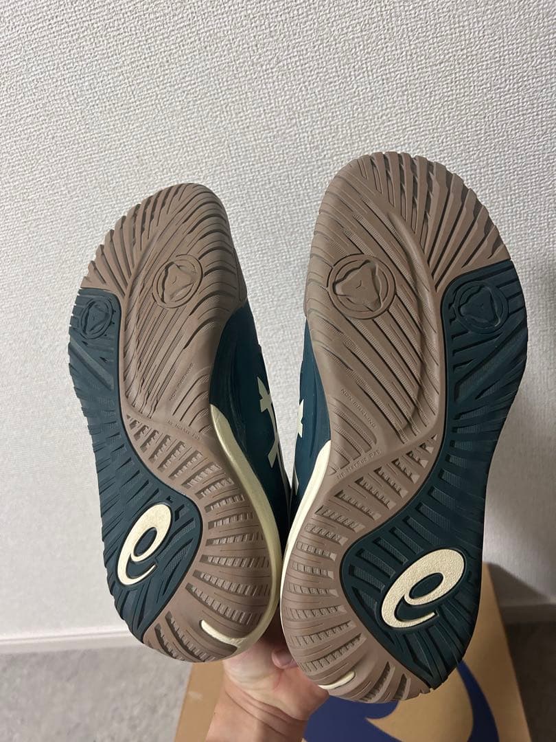 asics テニスシューズ ダークグリーン