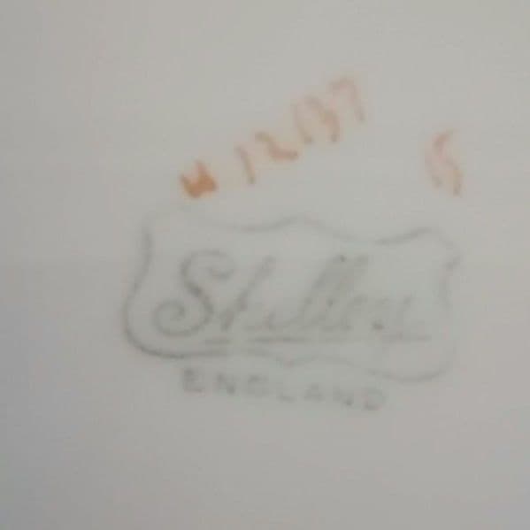 逸品　 シェリー　ケーキ皿　飾り皿　アールデコ　銀彩幾何学模様 1925年製