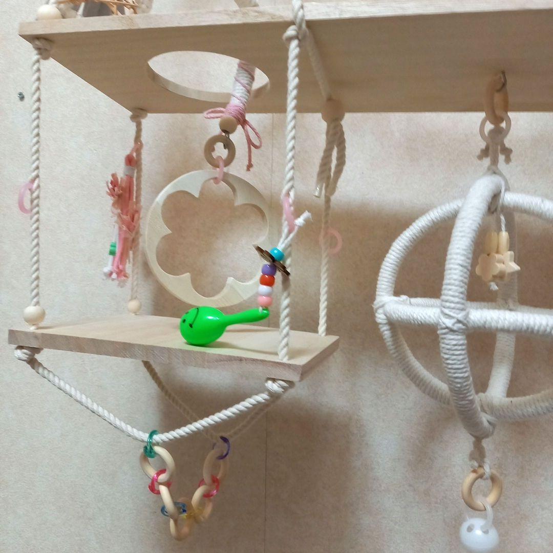 流木　三段 バードアスレチック　螺旋パーチ　球体アスレチック　大型M　No212