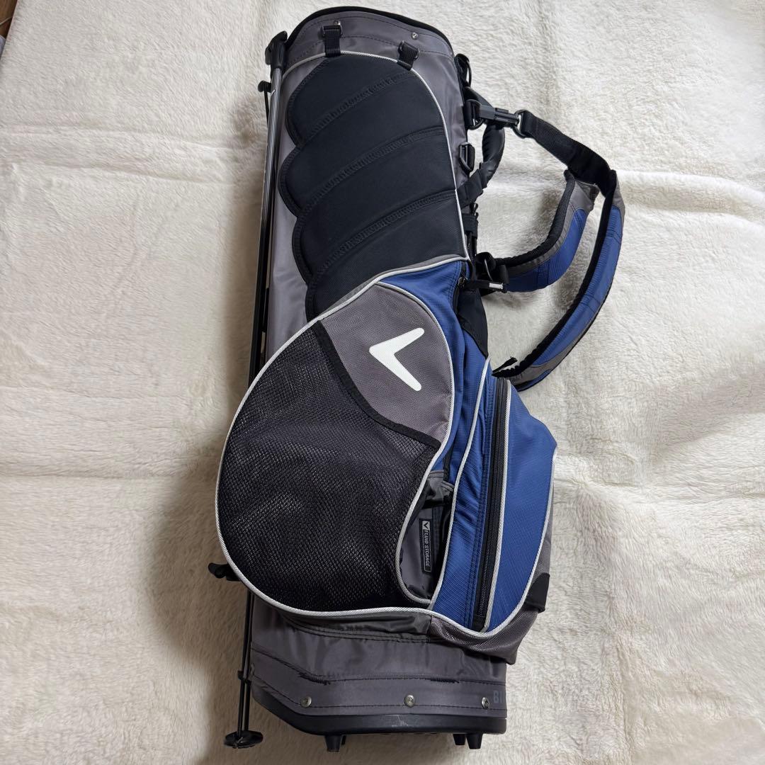 美品Callaway GOLF ゴルフキャリーバッグ　スタンドタイプ青灰