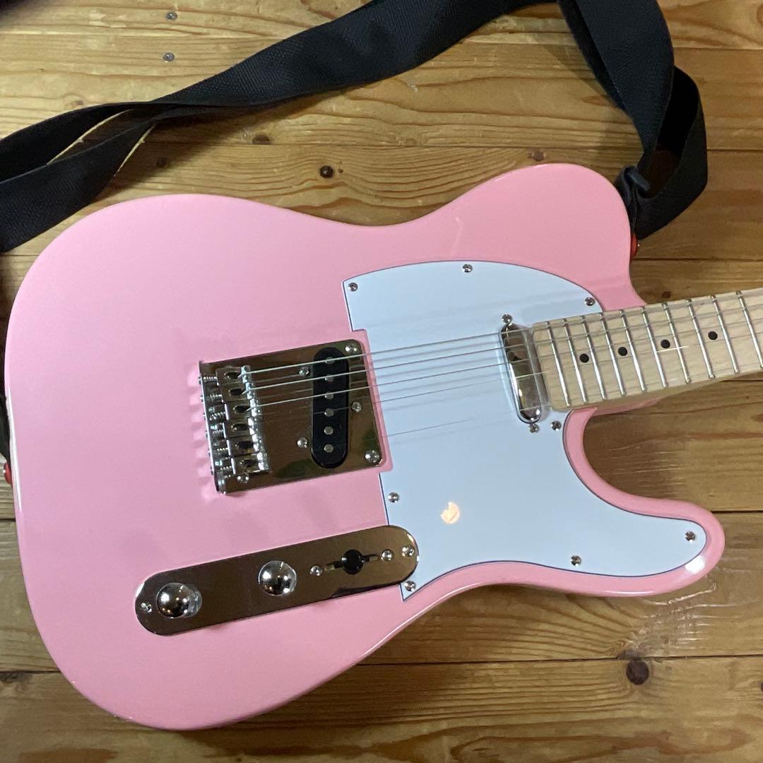 極美品！Play Tech プレイテック エレキギター テレキャスター ピンク