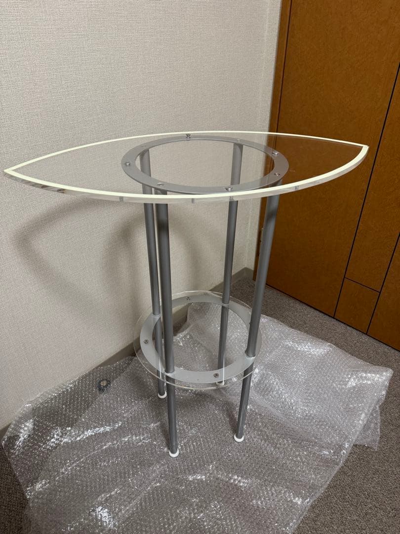 【宇多田ヒカル本人がLIVEで使用したドリンク用テーブル】ガラスサイドテーブル