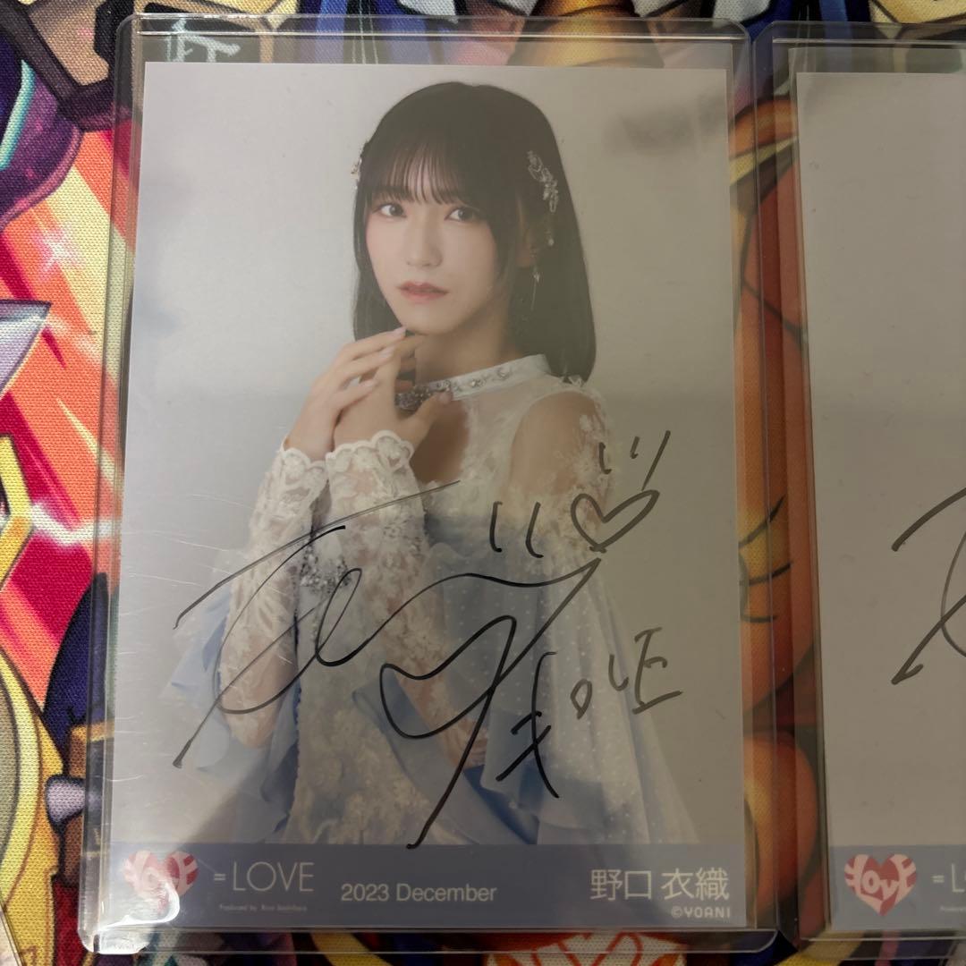 野口衣織　ラストノートしか知らない　生写真　直筆　セット