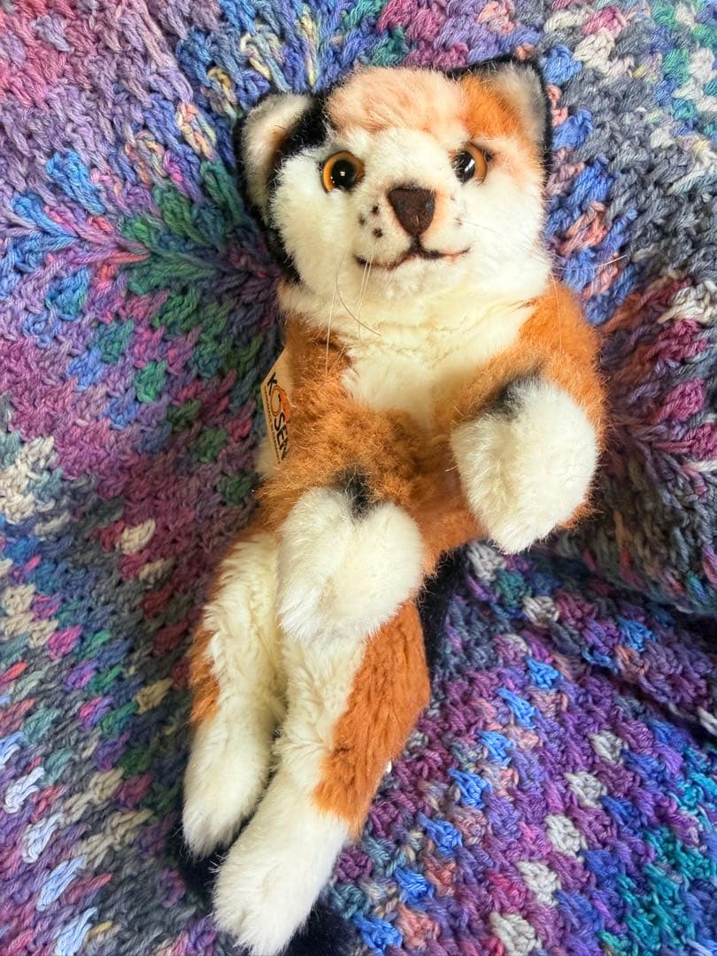 KOSEN ねこ 三毛 猫 寝そべり猫 ぬいぐるみ ミケネコ ケーセン