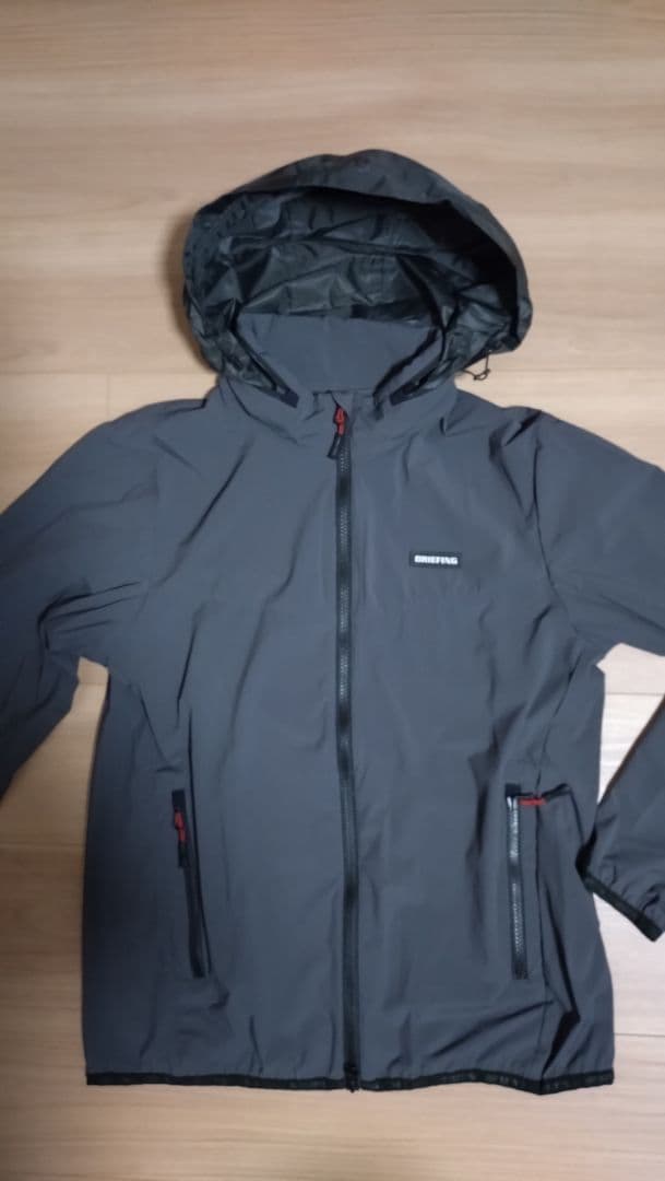 極美品■BRIEFING MS WIND JACKET /M/チャコール