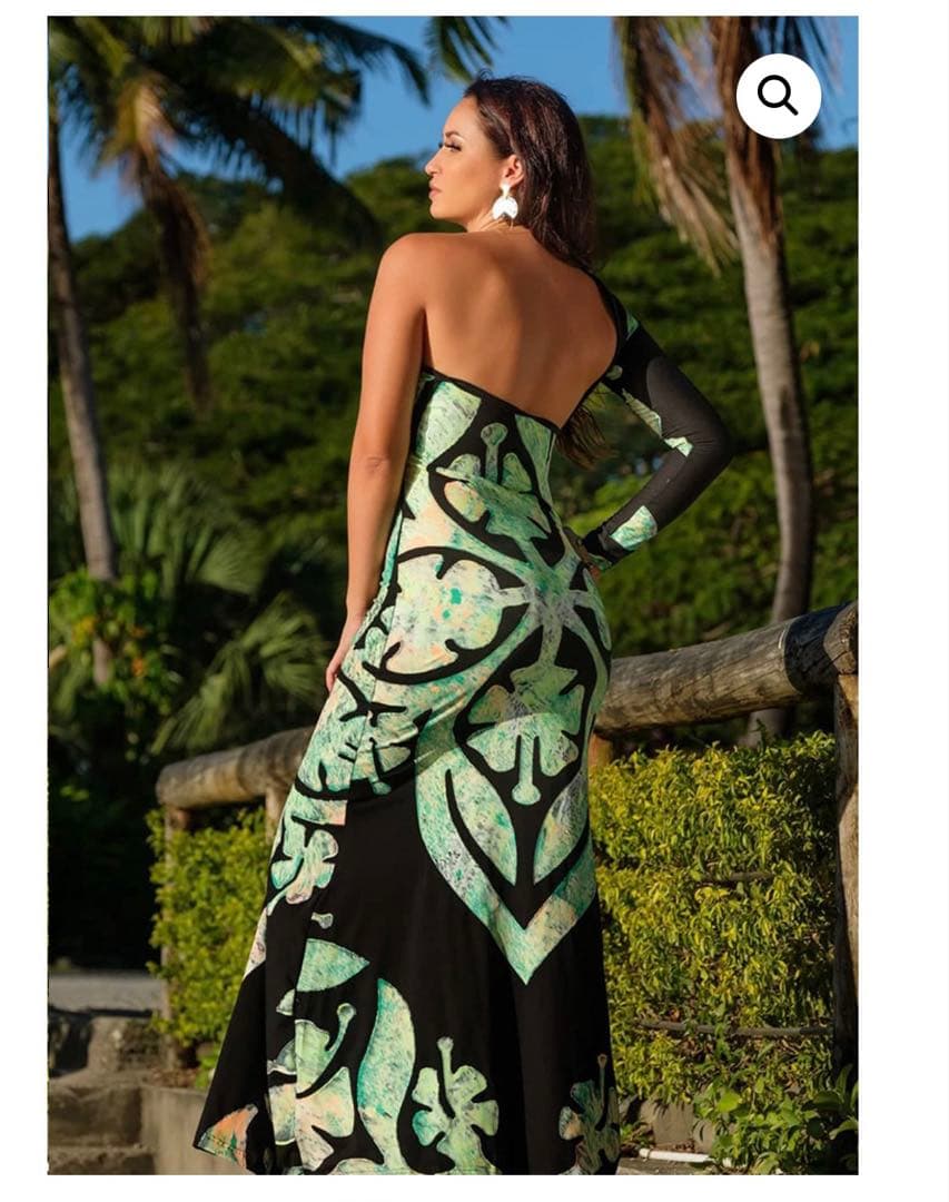 期間限定出品＊タヒチアートマオヒ ワンショルダードレス