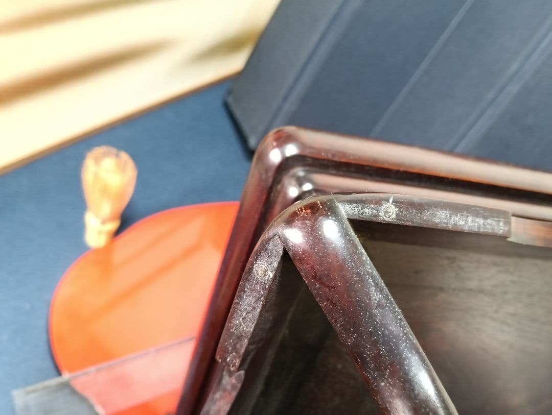 安藤AO15 高嶋作 大阪唐木 二重天 紫檀 透彫 平卓 花台 香炉台 飾