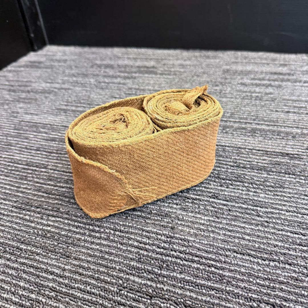 ①【極希少】軍物 ヴィンテージ ゲートル 巻脚絆 杉綾織 左右セット 当時物