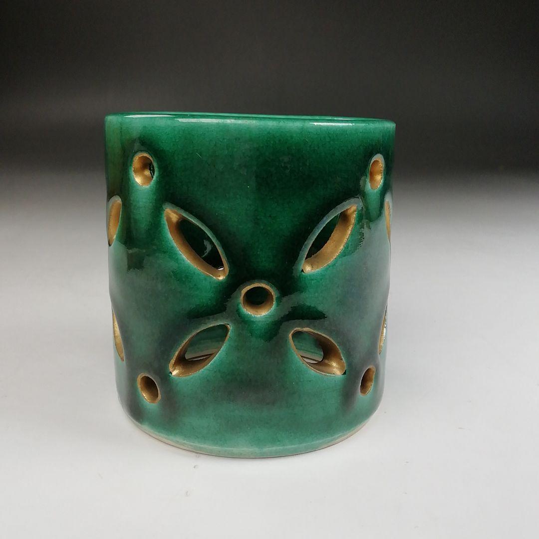 Ｔ８９５　蓋置　『七宝透　蓋置』『加賀瑞山 造』　共箱　茶道具