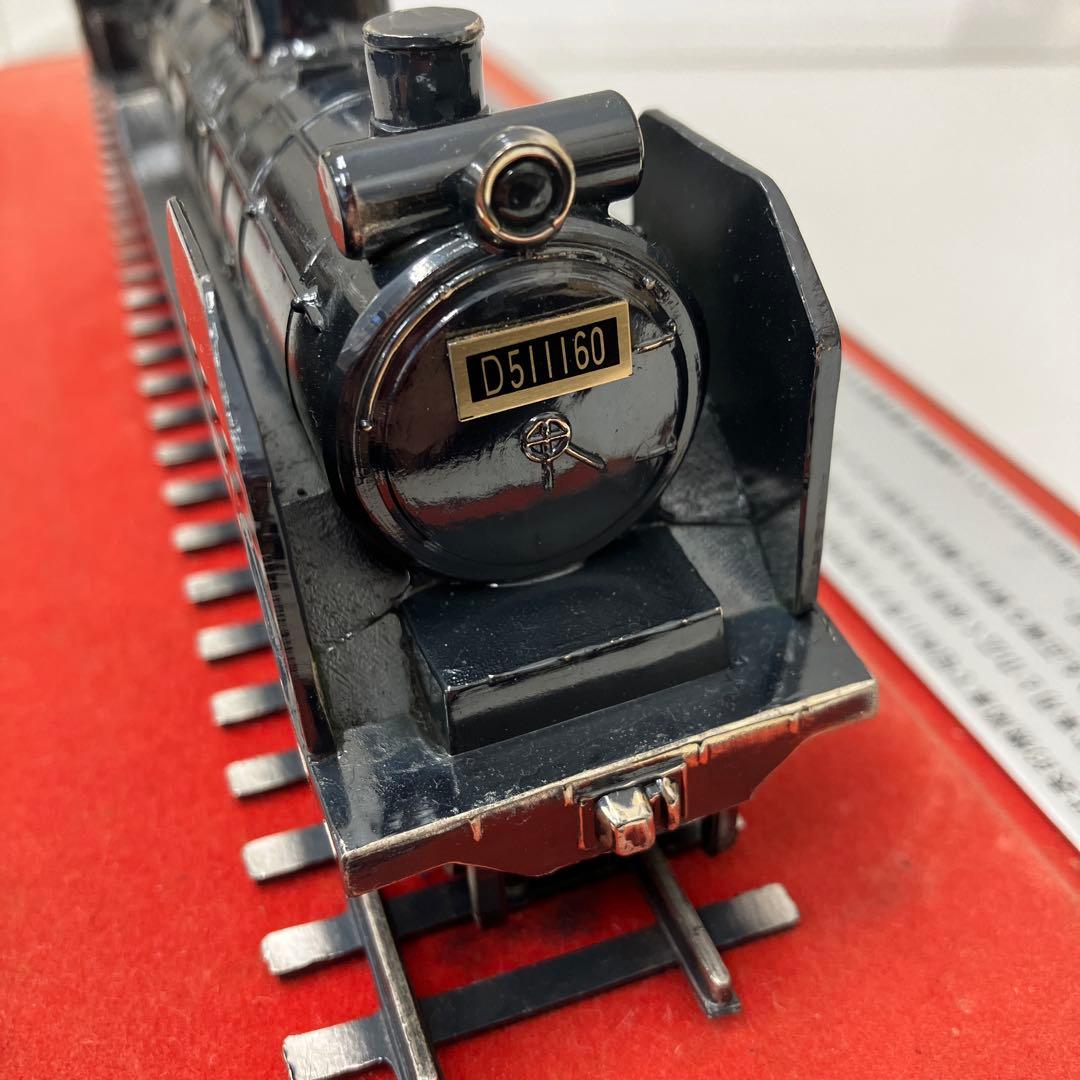 D51形蒸気機関車(1/70模型) 金属製　アクリルケース付き