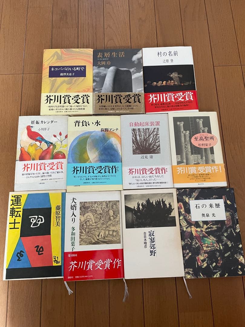 芥川賞受賞作集セット　102回から110回