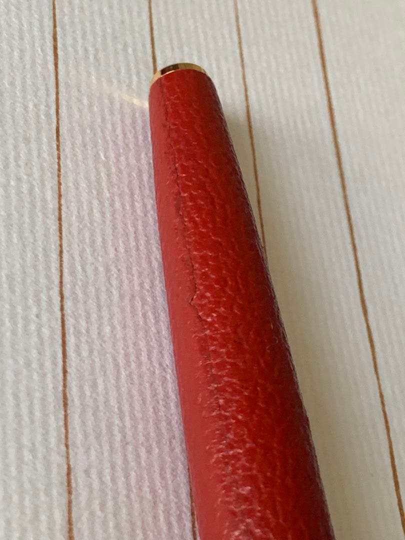 Pilot 18Kペン先 レザー巻き万年筆