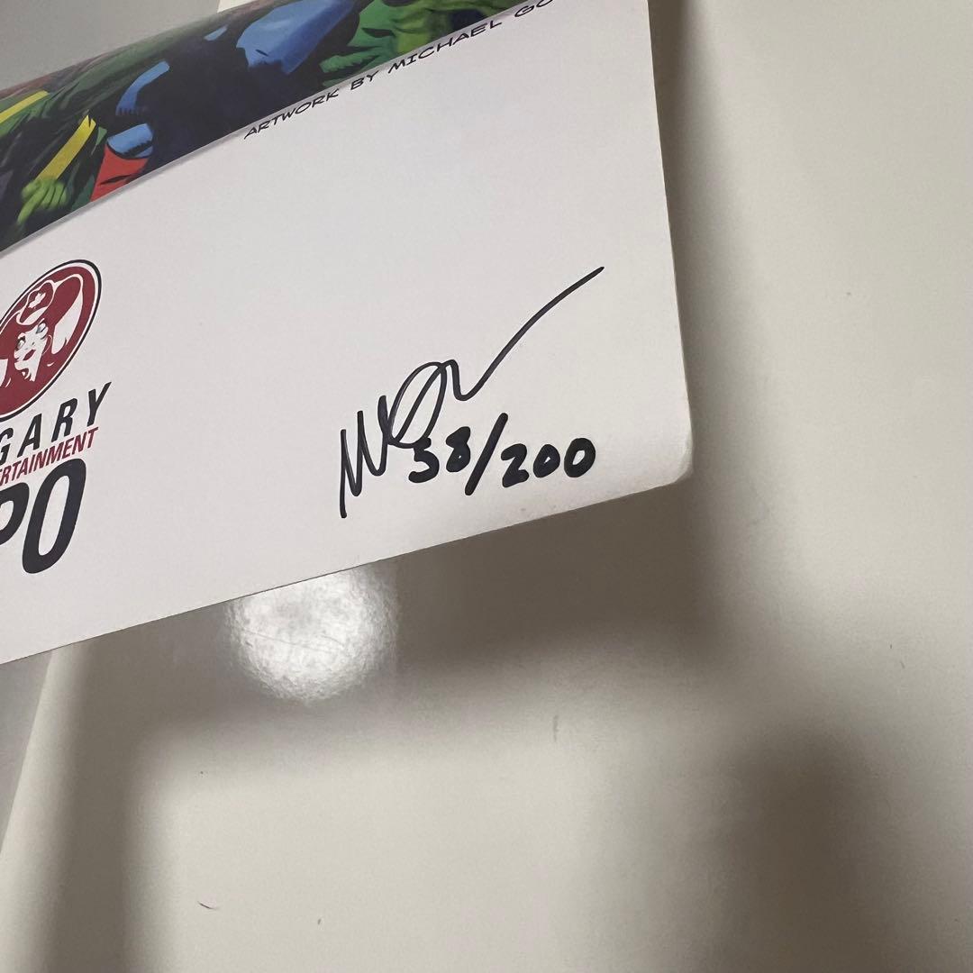 MCU マイケルゴールデン　限定アートポスター　キャプテン・アメリカ　マーベル