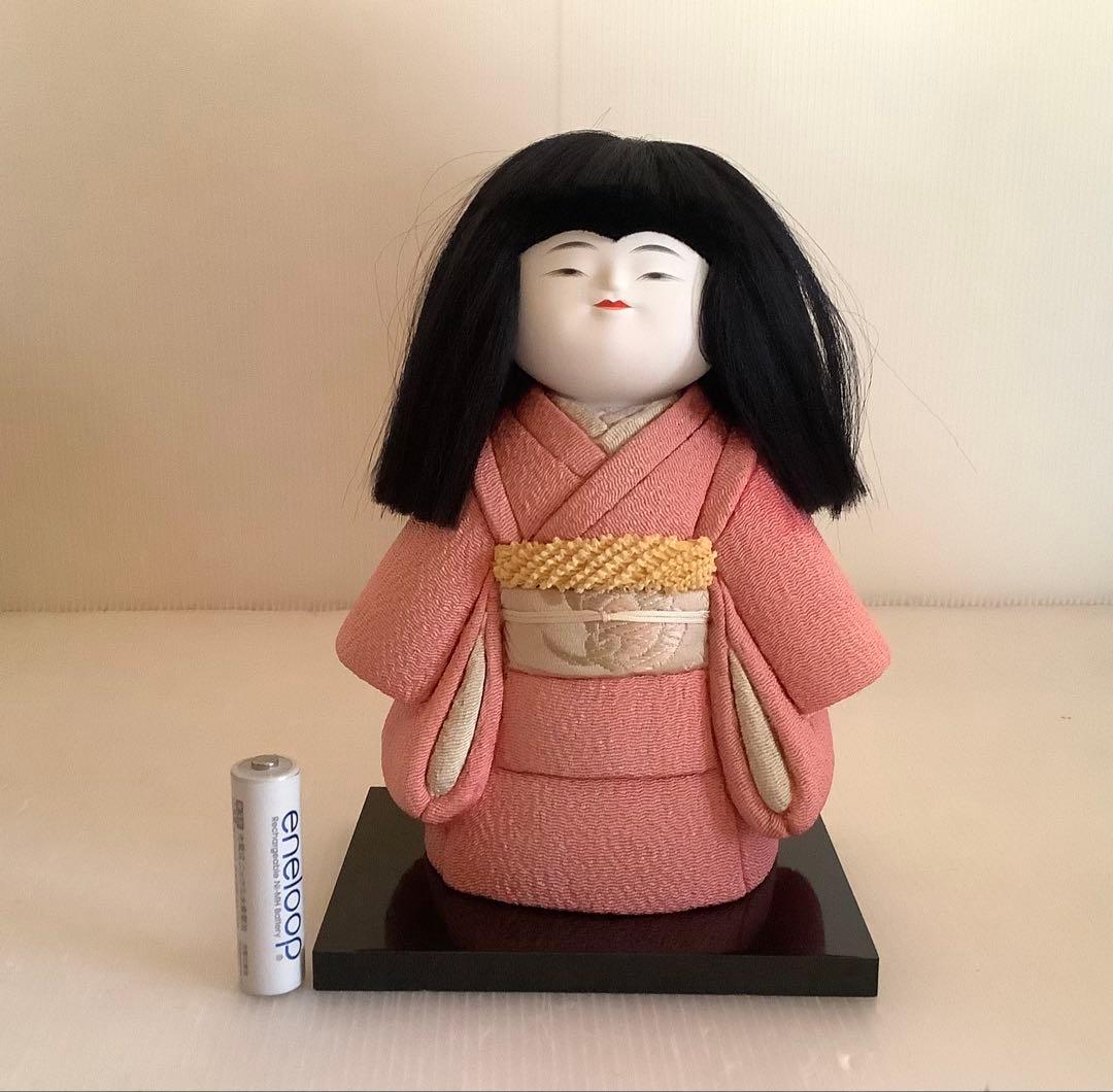 松崎幸一光作♪女の童♪木目込人形♪市松人形♪ヤケ汚れ擦れ♪髪やや乱れ