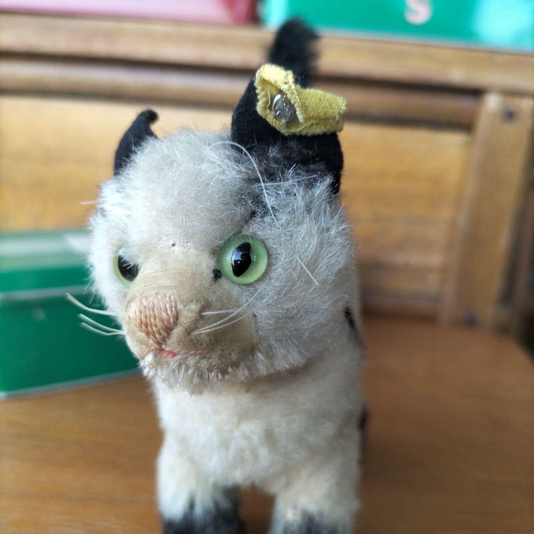 ビンテージ　シュタイフ　Gussy キャット　猫