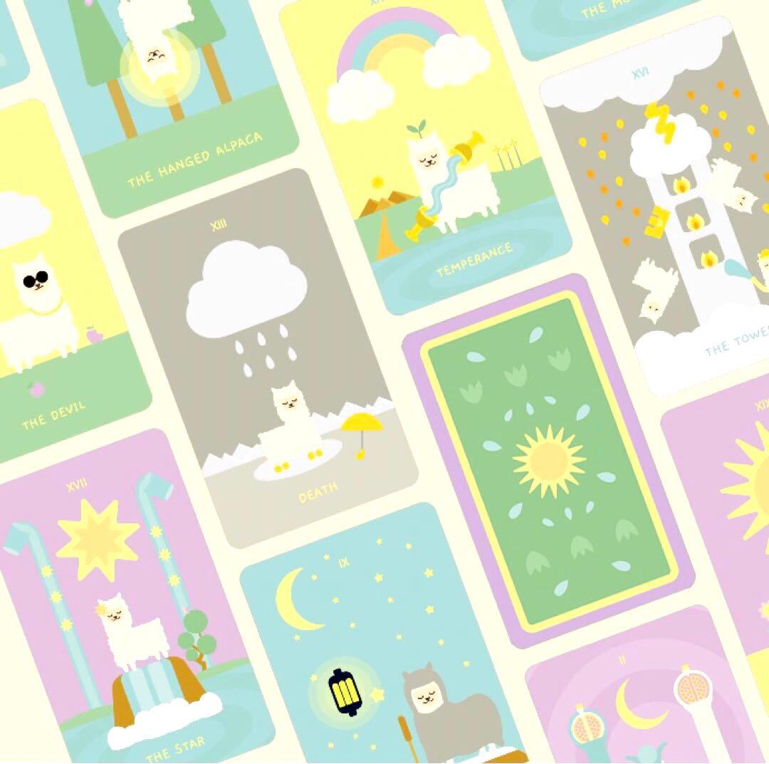 ✨新品未開封✨　ポップでキュートなアルパカタロットカード　オラクルカード