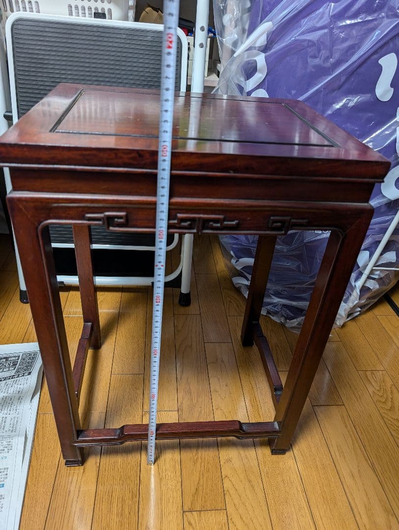 中国美術、特大唐木花梨花台、香炉台