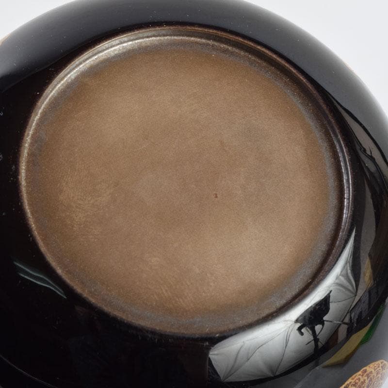 茶道具　北村葵春作　菊桐蒔絵　内銀溜　平棗　共箱　V　8726