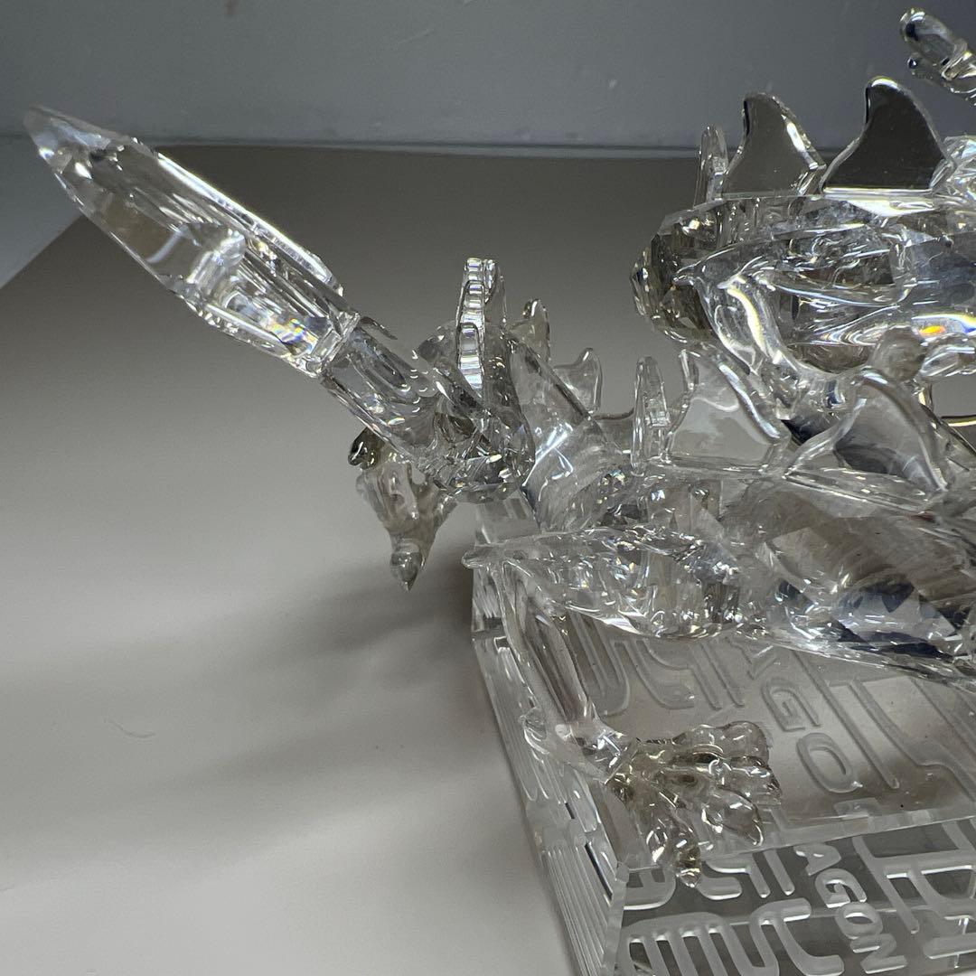 スワロフスキー　ドラゴン置物(金) 共箱　幅約12㎝　東な7-0606☆1F