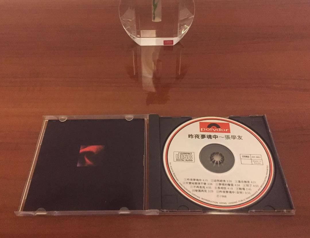 美品廃盤CD－張學友ジャッキーチュン・1988年「昨夜夢魂中」韓国製・ポリドール