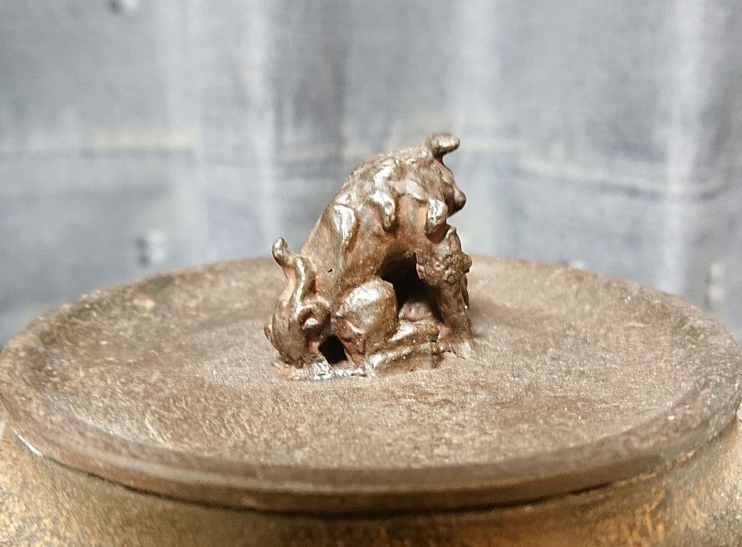 とり天さん専用　七賢人文亀甲砂鉄鉄瓶　般若勘渓