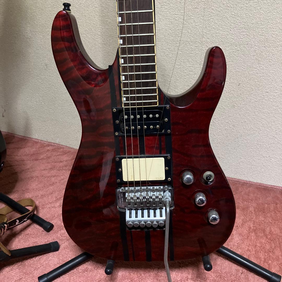 Grass Roots エレキギター 赤 24フレット　EMG搭載