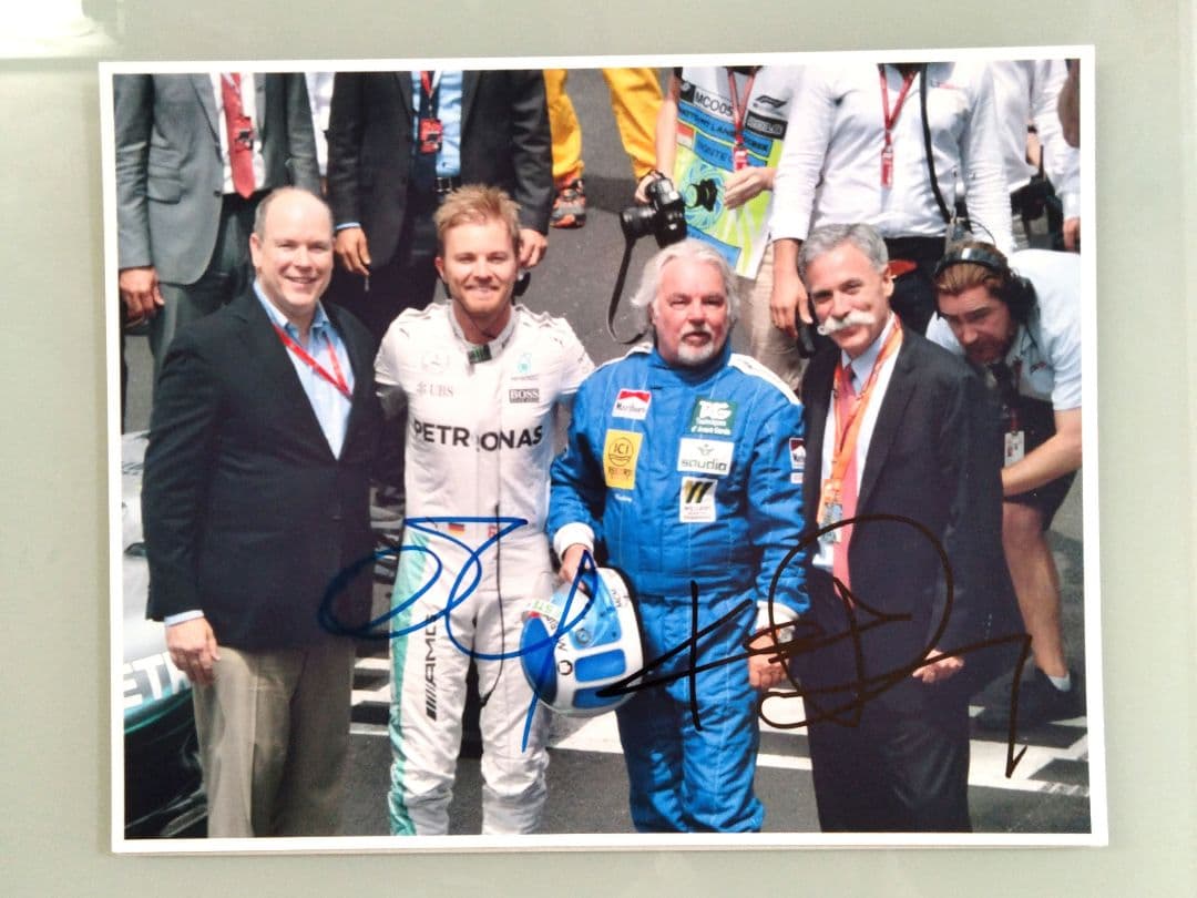 ニコ・ロズベルグとケケ・ロズベルグ直筆サイン入り超大型写真…