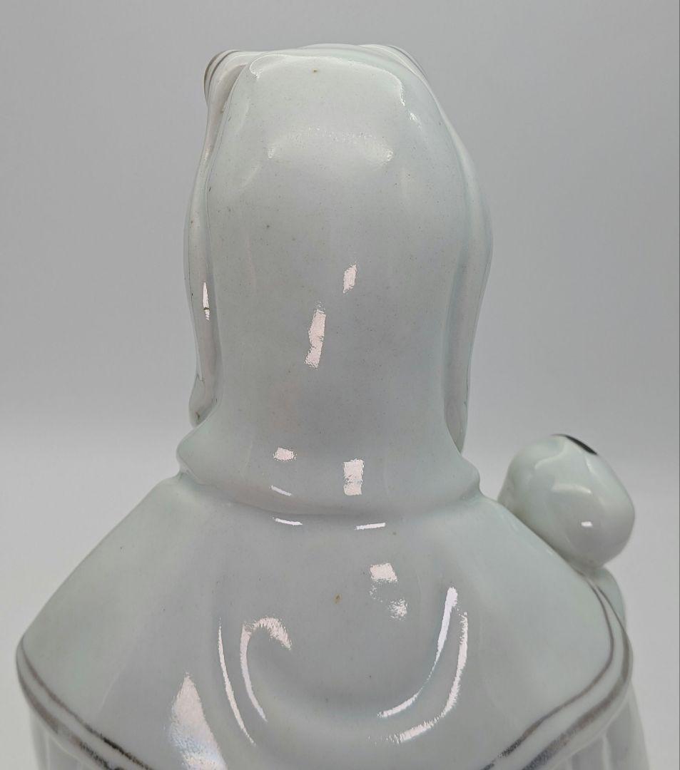 中国九江人形 子安観音菩薩像 観世音菩薩 龍上観音 仏教 仏像 景徳鎮