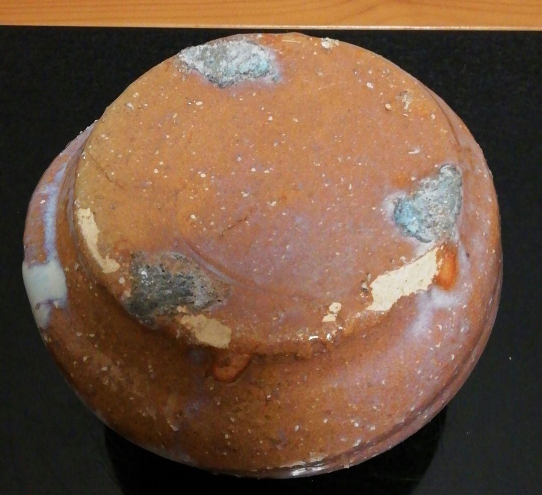 宇田川抱青作　萩焼　花入　共箱　花瓶