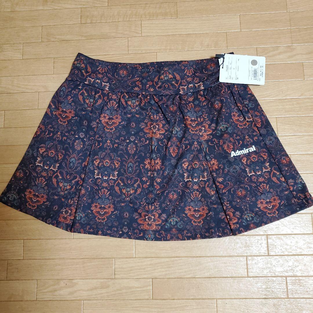 新品 　アドミラルフラワーパターン スカート M レッド