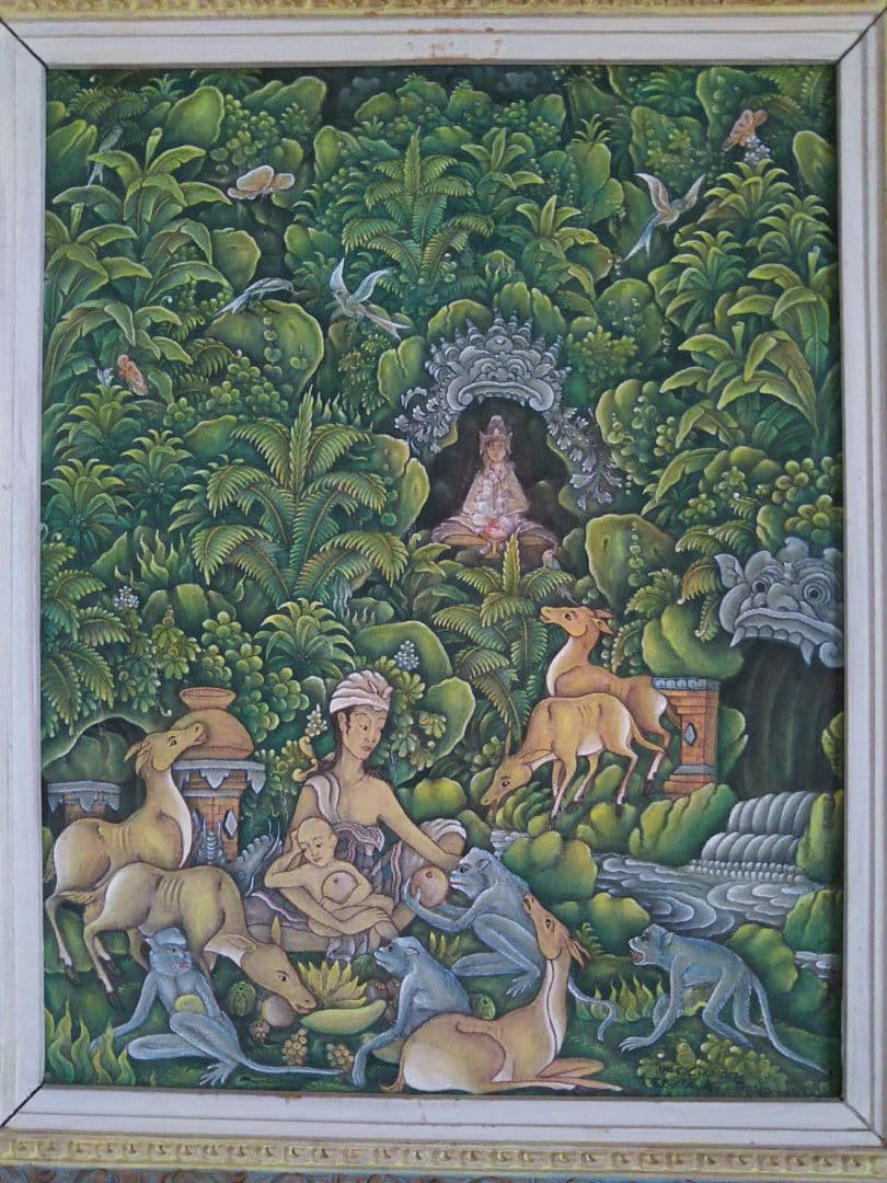 BALI島の絵/アンティーク.アート。