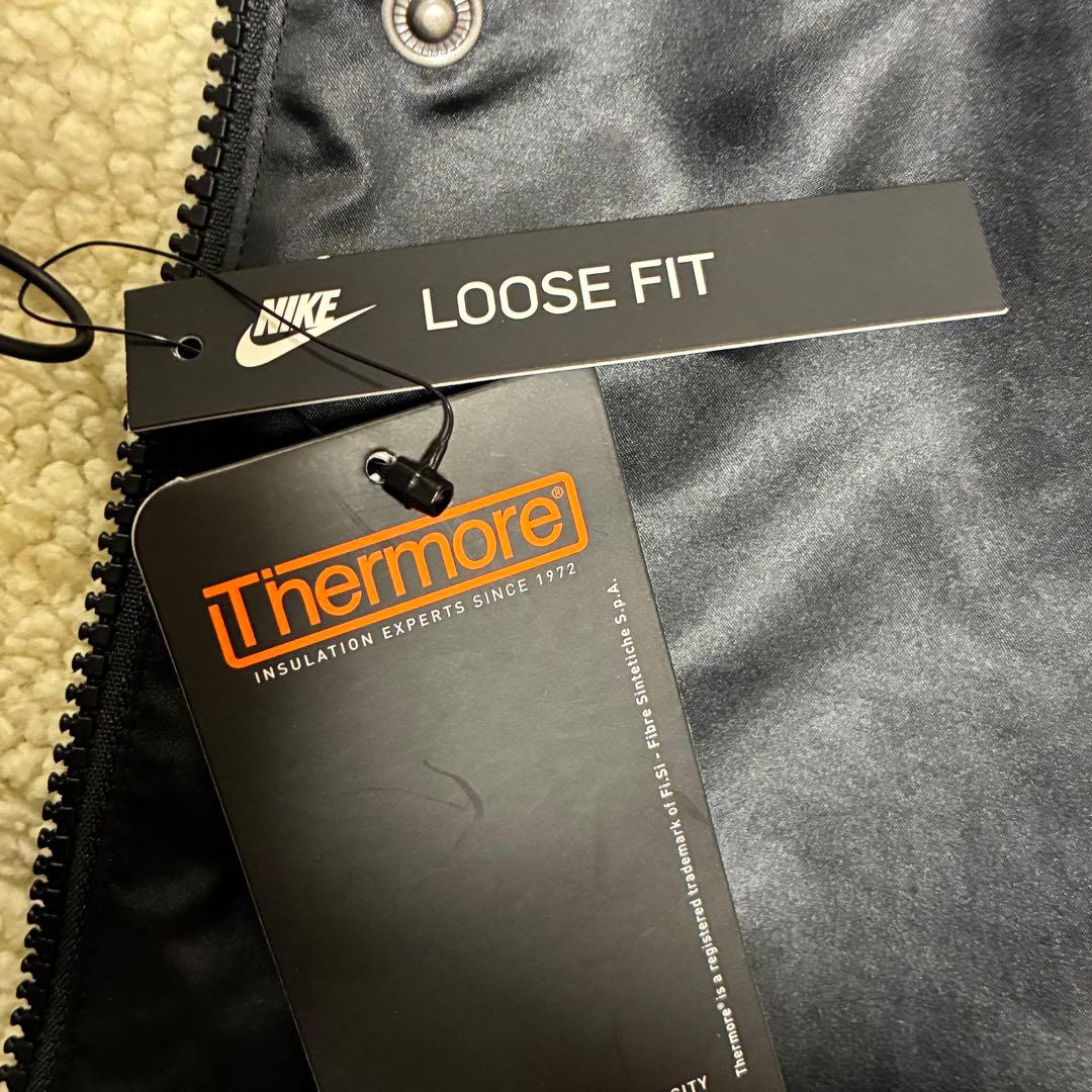 NIKE 【未使用タグ付】 ベンチコート 黒 ブラック ボア Lサイズ