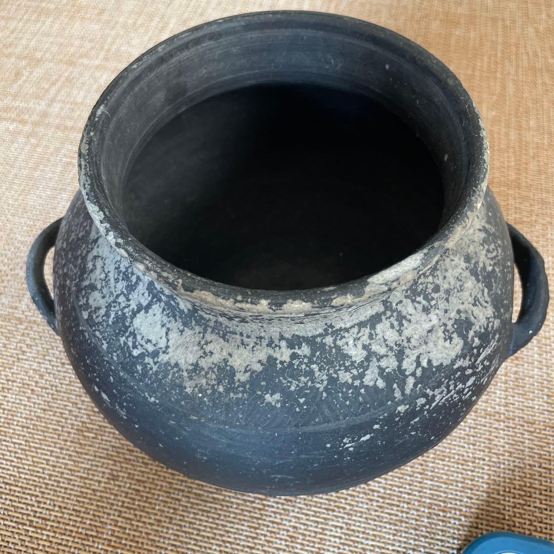 中国古美術　黒陶　壺　竜山文化　Chiping Black Pottery
