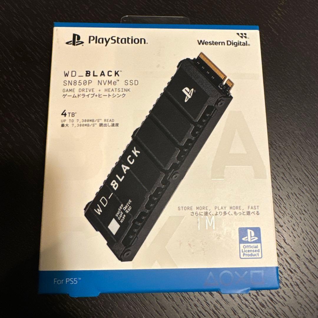 PS5公式ライセンス版 WD_BLACK SN850P 4TB 内蔵SSD 新品