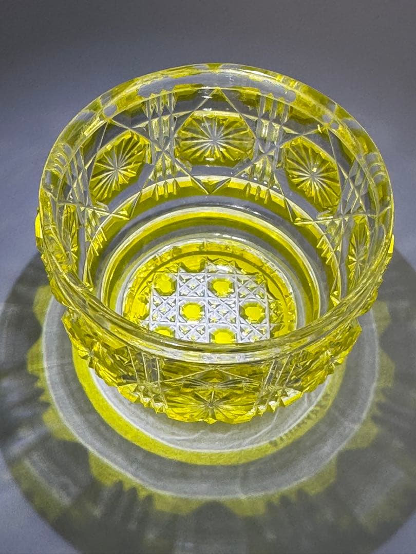 復元島津薩摩切子　猪口　Shimadzu　Satsuma Kiriko　N006