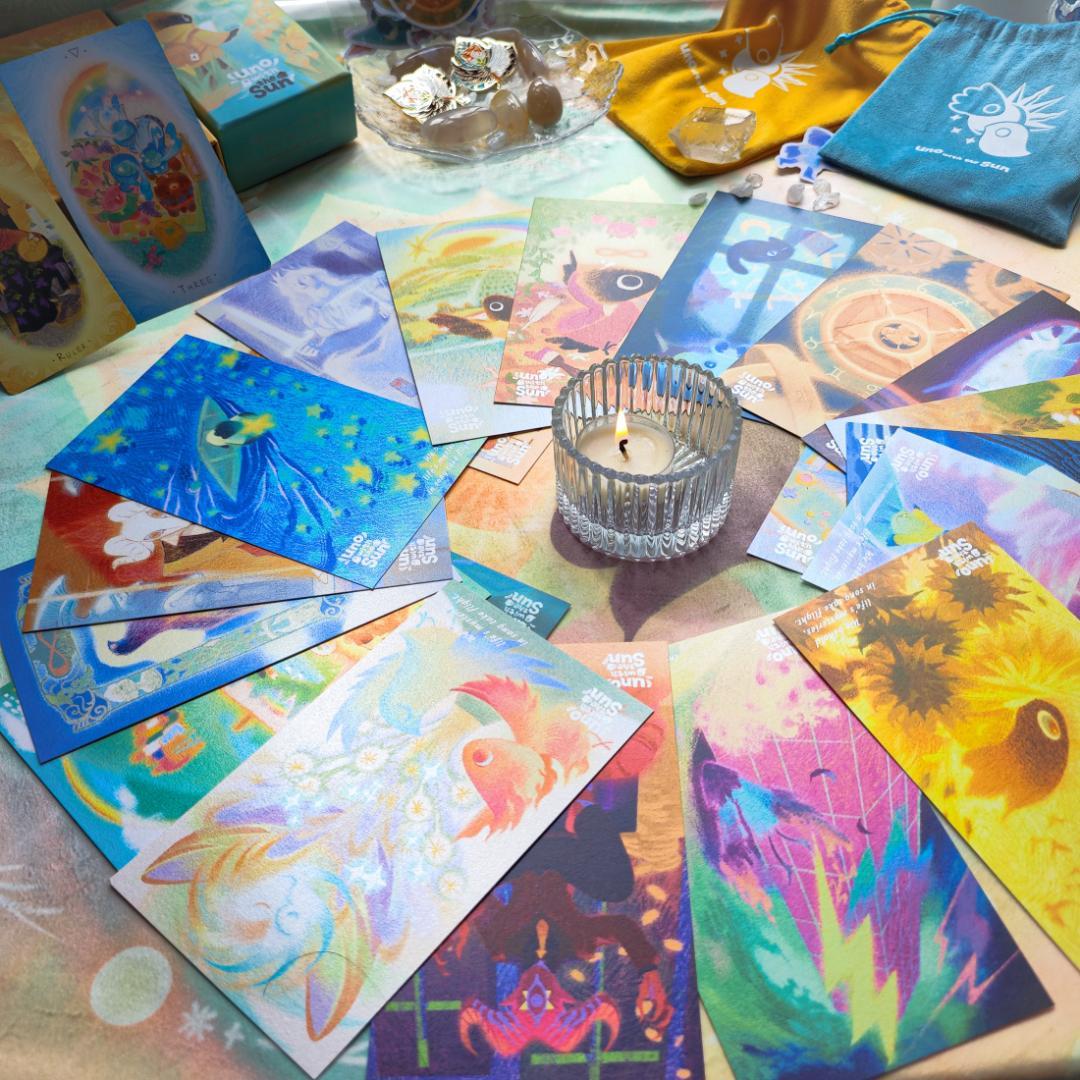 【正規品タロットカード】クラファン完売✨癒しの手描きイラスト✨ちびカラスのデッキ