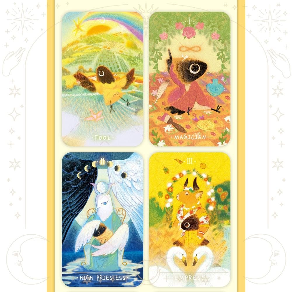 【正規品タロットカード】クラファン完売✨癒しの手描きイラスト✨ちびカラスのデッキ