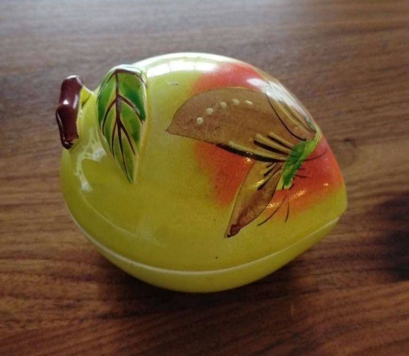 珉平焼　淡路焼　アンティーク　骨董　小物入れ　香合