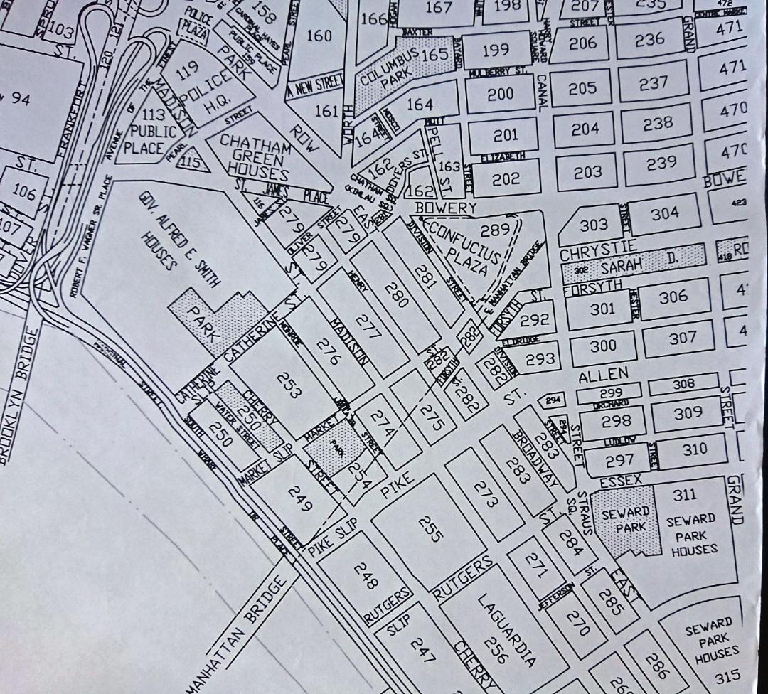 ニューヨーク 地図 ロウワー・マンハッタン 大判 91cm x 61cm