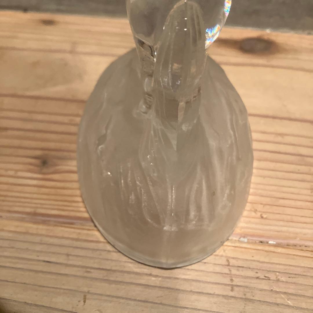 美品 ヴィンテージ ガラス 馬　りんご 置物 オブジェ ずっしり　クリスタル