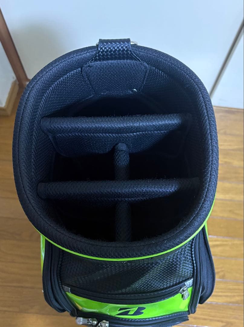 まーぼー　ブリヂストン　キャディバッグ ブラック/グリーン