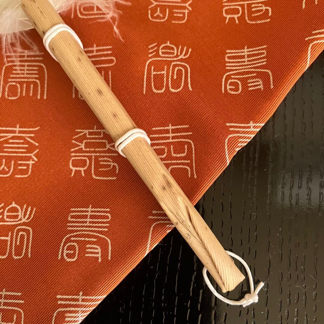 お値下げ 茶道具 羽箒 炉用 左羽 三つ羽