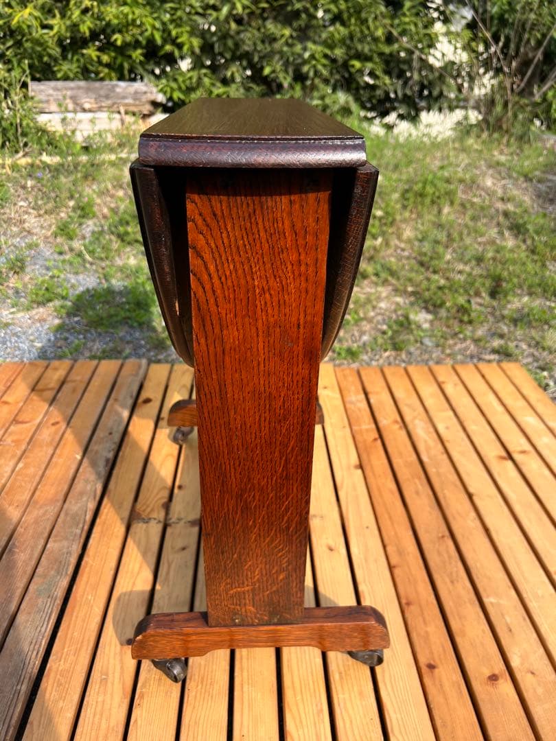 イギリスアンティーク　コンパクトバタフライテーブル　サイドテーブル　希少