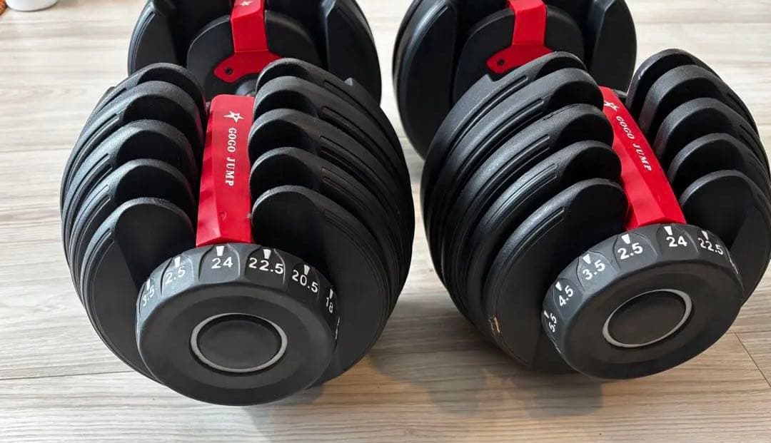 GOGO JUMP 可変式ダンベル 24 kg アジャスタブルダンベル 送料込み