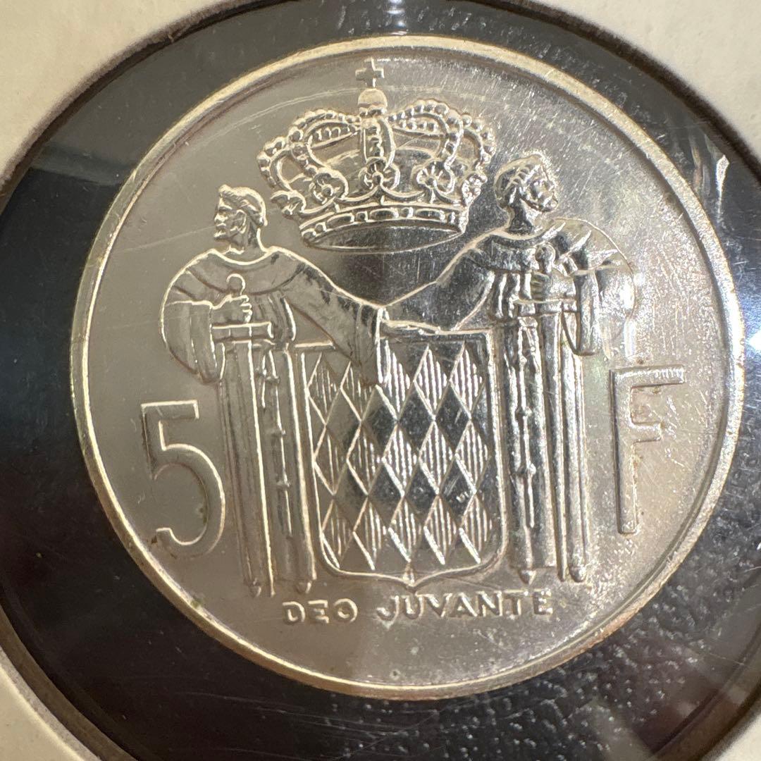 1966年　モナコ　5フラン硬貨 レーニエ 3 世 No.27